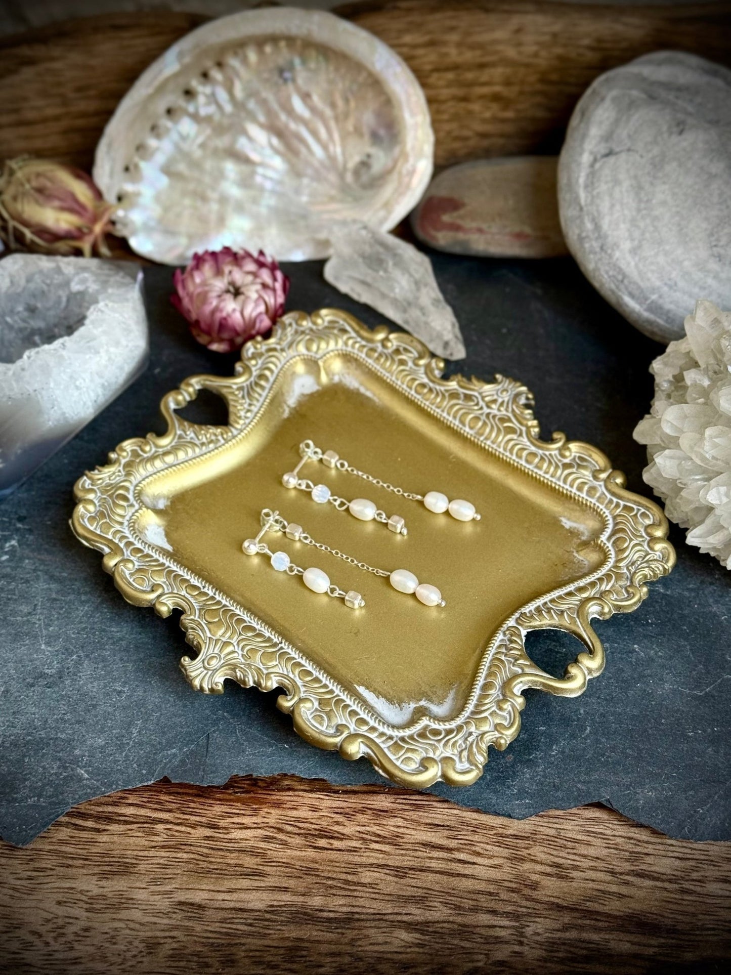 Double Drop Pearl Earrings - Relic