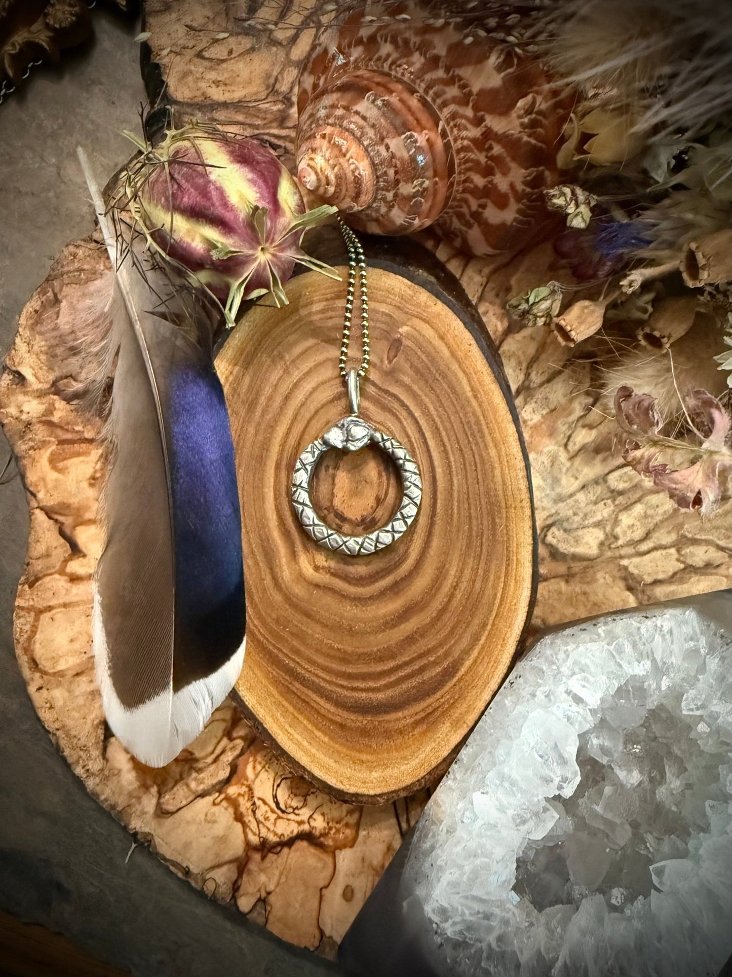 Ouroboros: The Eternal Circle of Life | Handcrafted Pendant of Eternity, Life & Rebirth - Relic