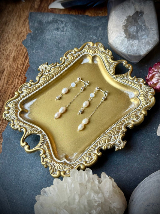 Double Drop Pearl Earrings - Relic