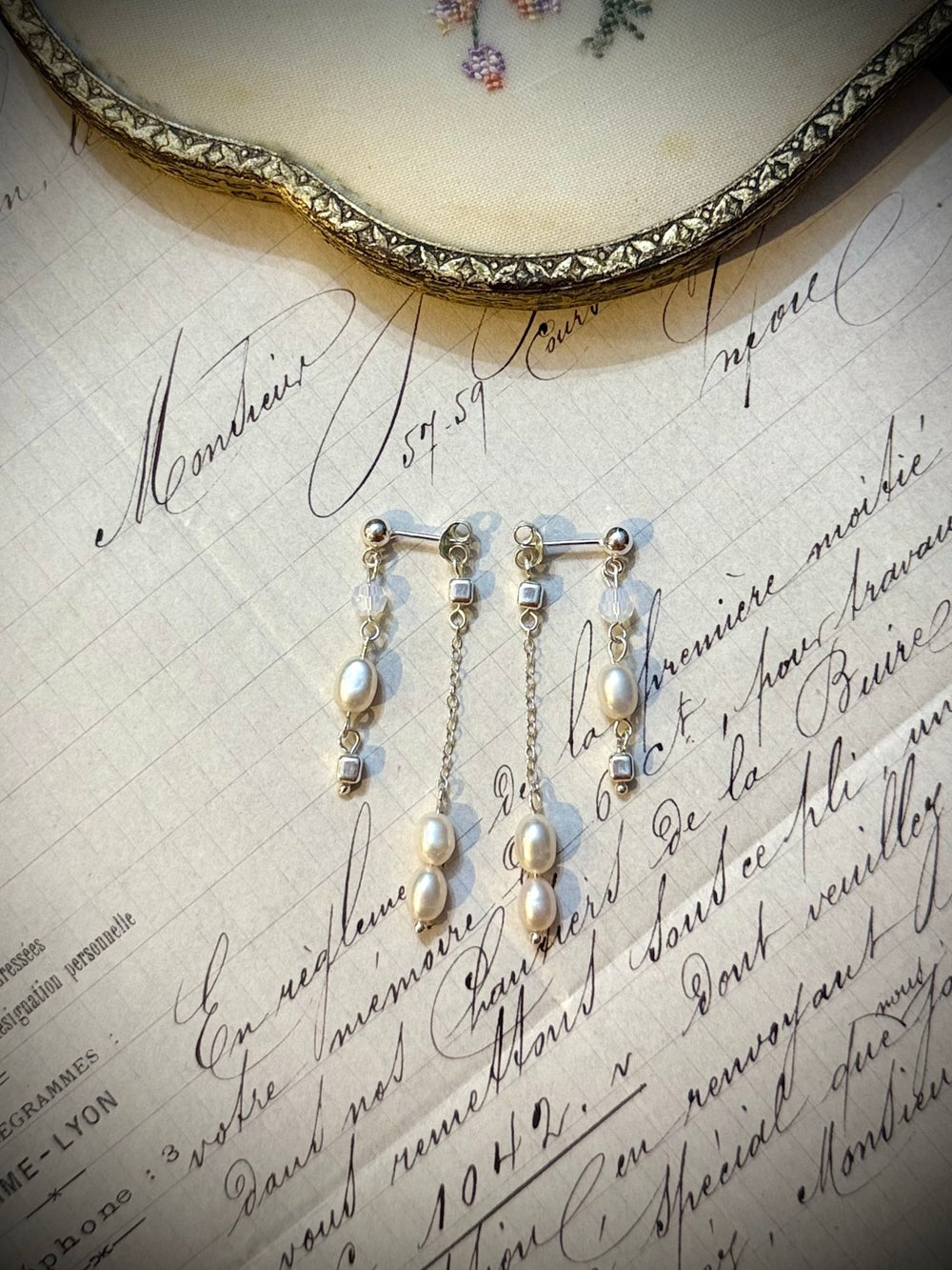 Double Drop Pearl Earrings - Relic