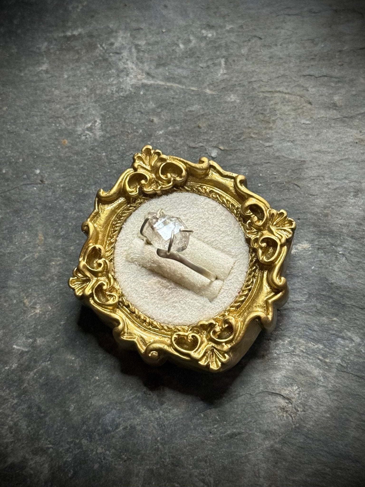 Herkimer Diamond Ring in Sterling Silver - Relic