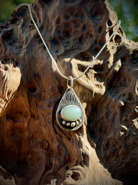 Kindling Pendant | Amazonite & Sterling Silver Talisman - Relic