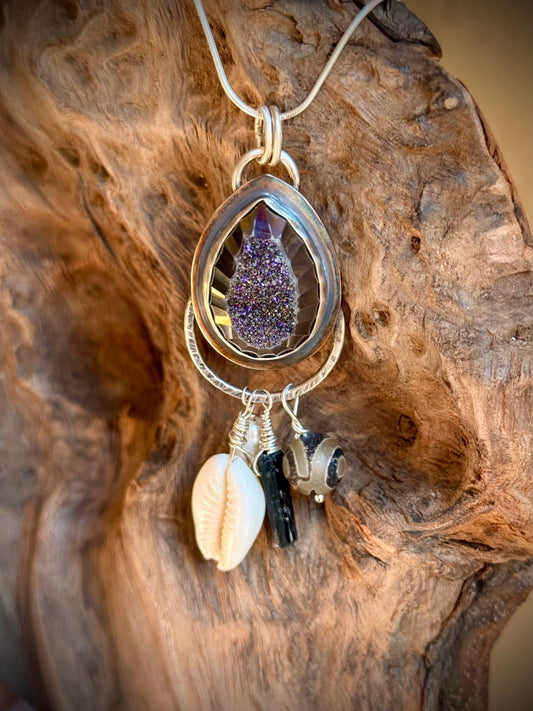 Tide Priestess Talismanic Pendant | Druzy Quartz & Protective Charms - Relic